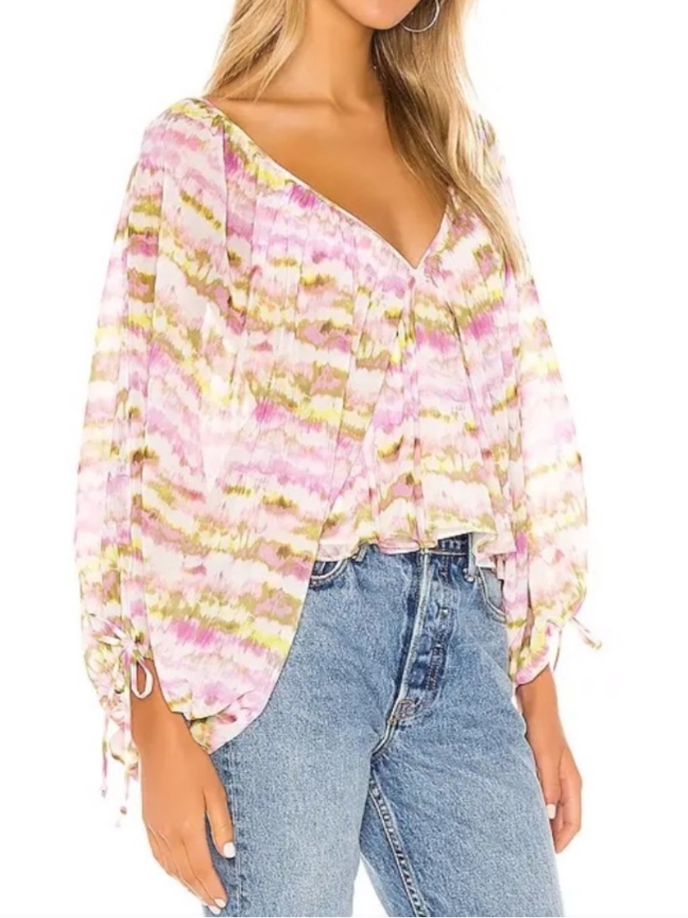 Tularosa Revolve Nola Top Dylan Orchid Multi Tie-Dye Size XL